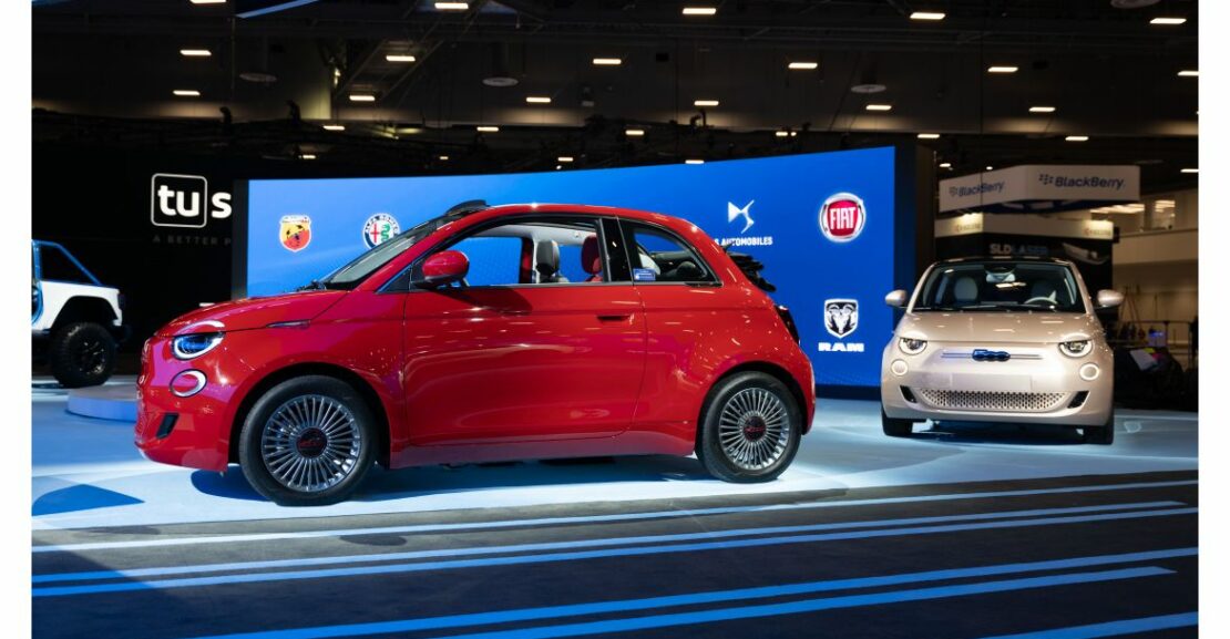 Nový Fiat 500 na výstavě spotřební elektroniky v Las Vegas